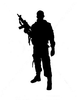 Silhouette Of Soldier Image